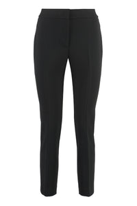 Stretch gabardine cigarette trousers